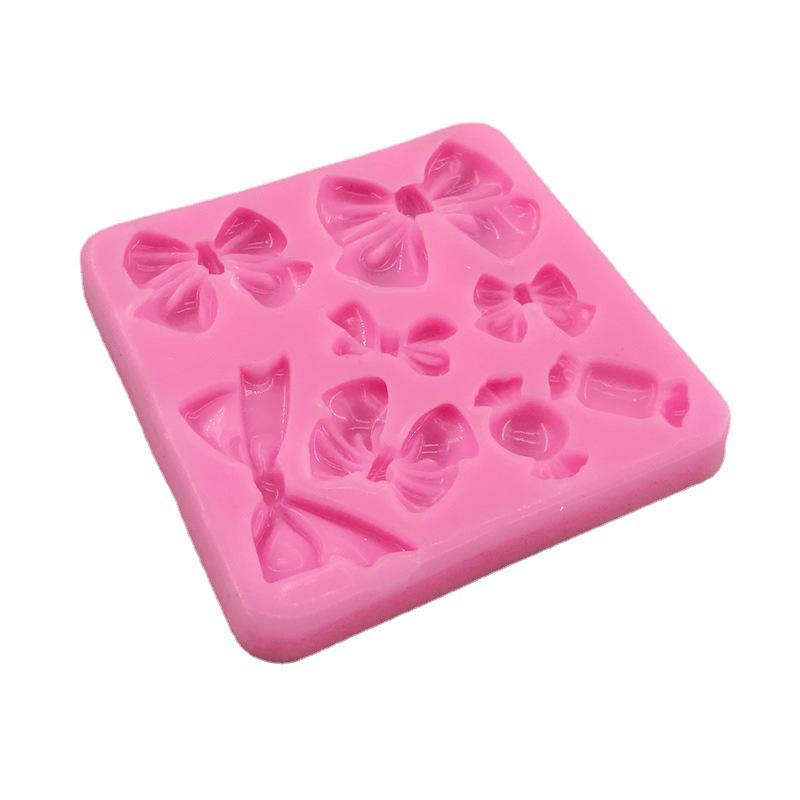 8-Cavity 3D Bow Tie Silicone Mold for Cake, Candy, and DIY Projects