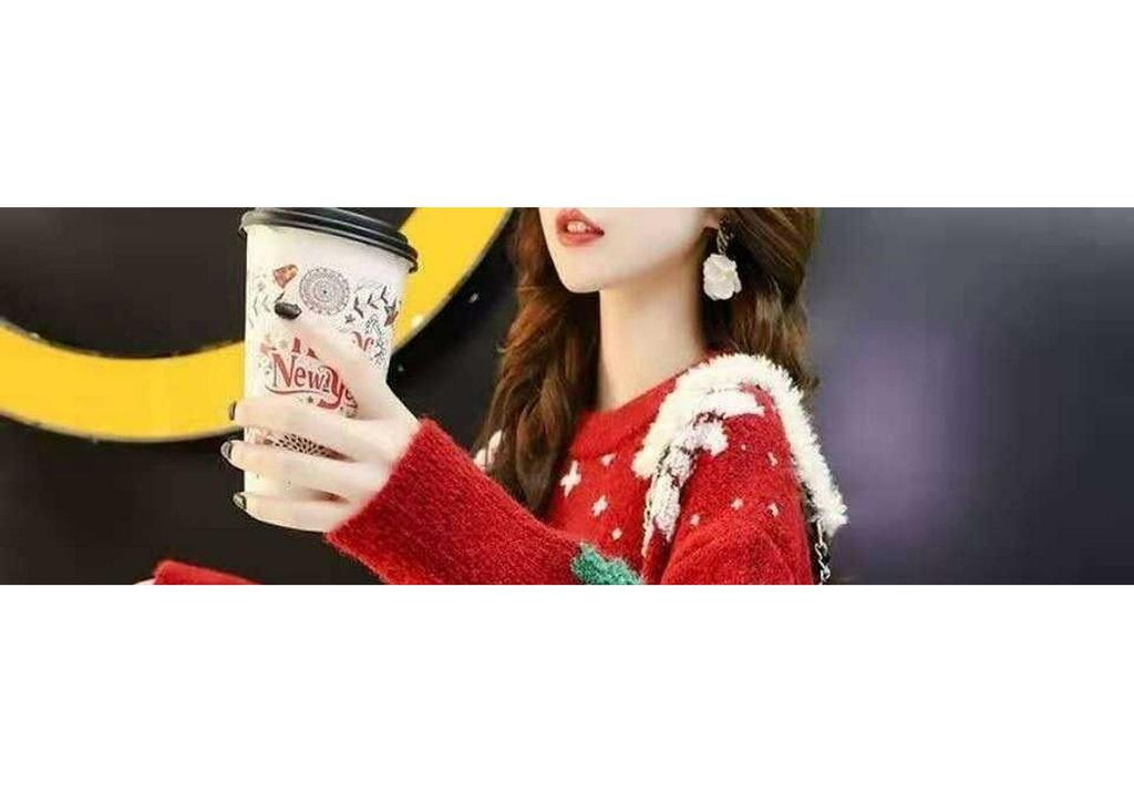 2026 Retro Japanese-Style Plus Size Red Christmas Sweater for Women