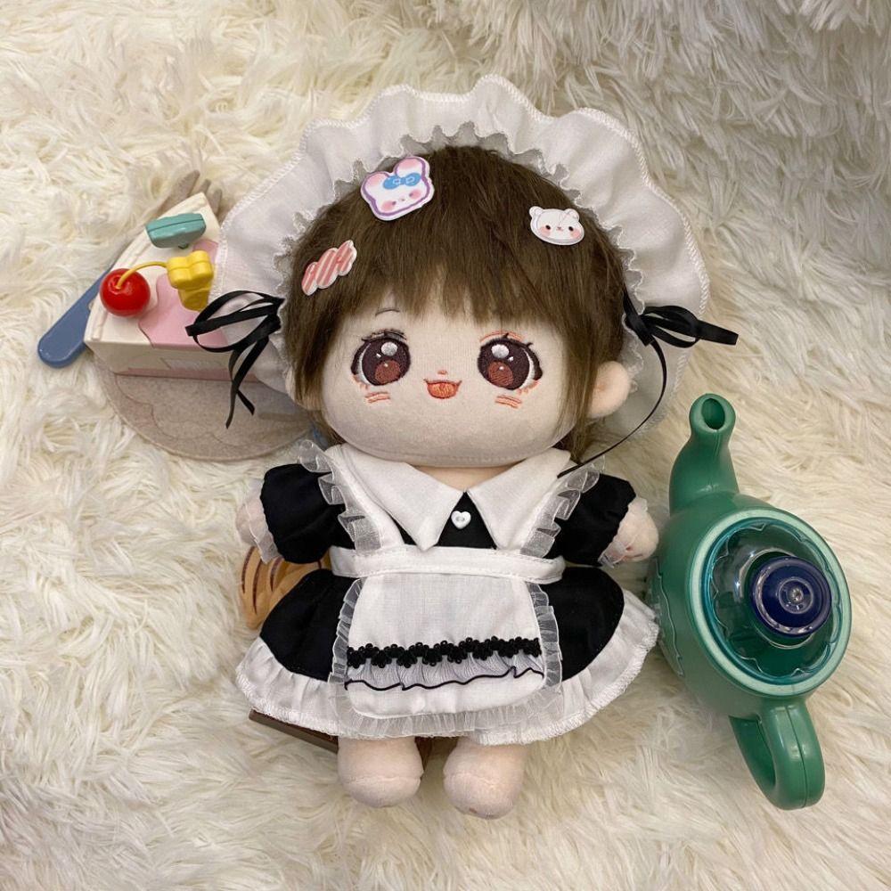 Head Cover Cotton Doll Clothes Lolita Plush Toy Clothes 10cm Cotton Doll  Dress  Children's Gift