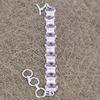 Pink Kunzite Gemstone Handmade 925 Sterling Silver Bracelet 7-8" KKG-135