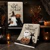 1 ks/sada Halloweenská utěrka do kuchyně, Ručník, Sada ručníků - Ultra měkká, Moderní kreslený vzor s dýněmi a černými kočkami