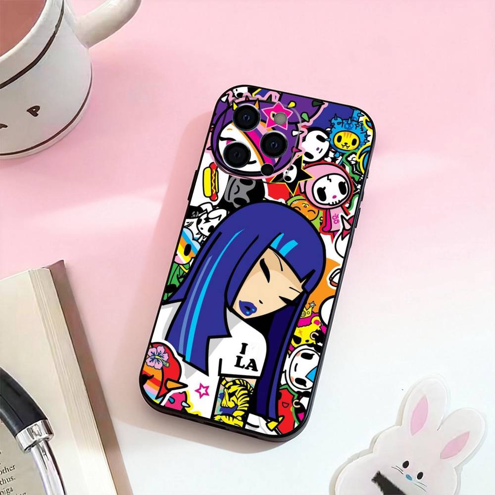 

Сладкая и Дерзкая Атмосфера T-Tokidoki Арт Чехол Для Телефона Для iPhone 17,16,15,14,13,12,11 Plus,Pro Max,Мягкий Силиконовый Черный Чехол iPhone15