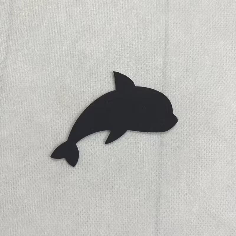 10Pcs Felt Dolphin Decorative Patches Assorted Bright Colors Soft Material For Kids Diy Craft Art Projects