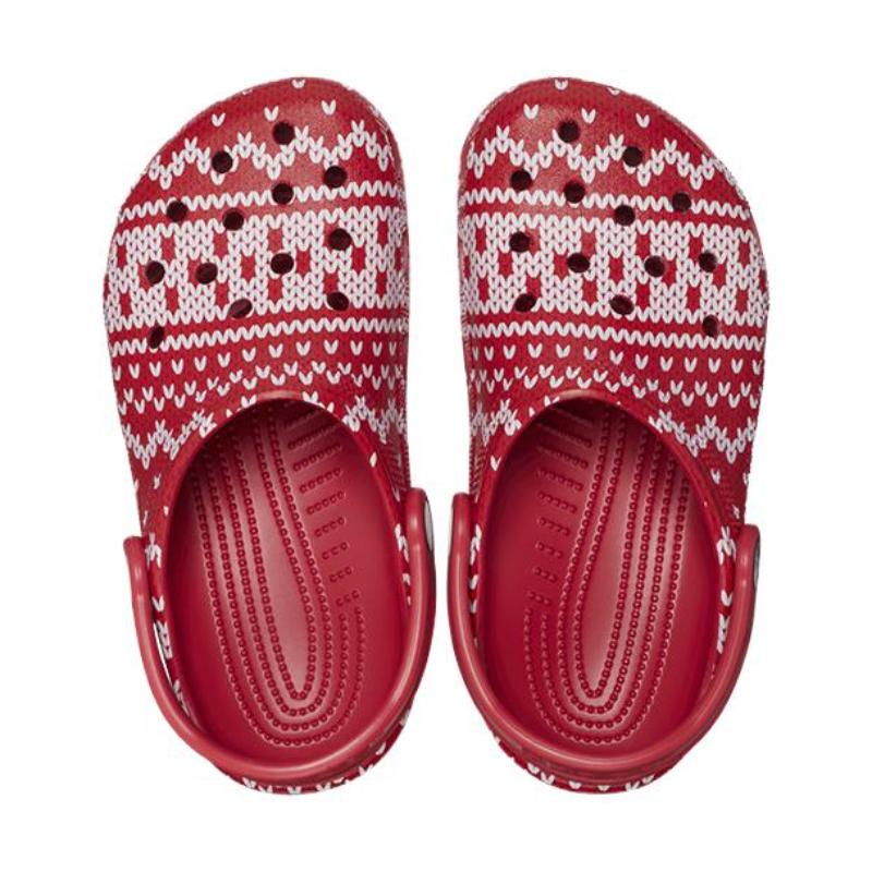 Crocs Anti-Slip Shock-Absorbing Children's Sandals Red and White Children's Model