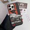 Racing Anime Initial D For IPhone 16 15 11 12 13 14 17 Pro Max PLUS Pro Soft Corrugated Silicone Back Phone Case