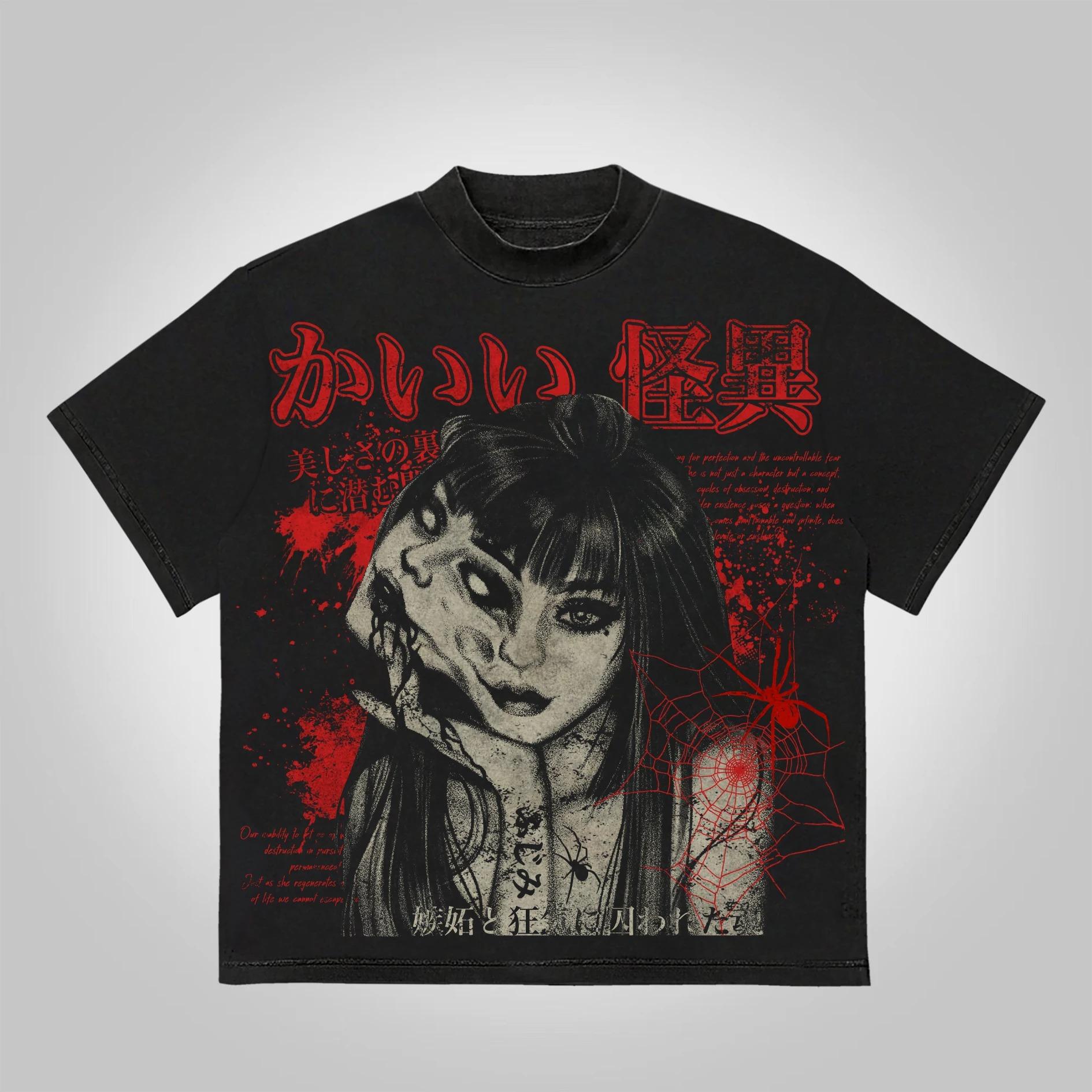 

Summer Vintage Abstract Girl Star Cotton T-Shirt Print Graphic Cotton T-Shirt Retro Y2k Tops Women Short Sleeves Plus Size Loose 4XL