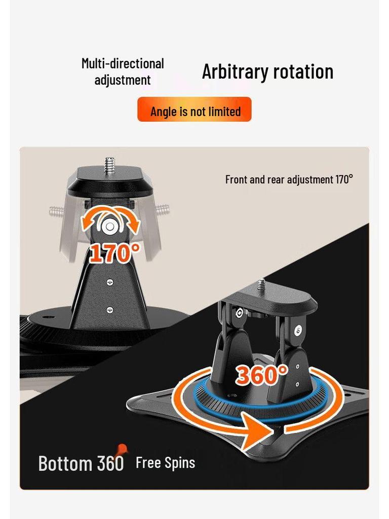 Universal Multi-Functional Projector Mount: 360° Adjustable Pan-Tilt for Desktop, Wall, or Ceiling