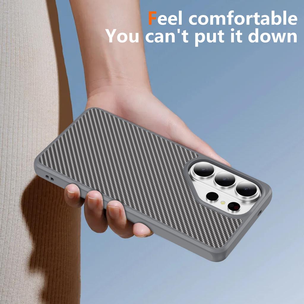 Funda Case for Samsung Galaxy S26 Ultra S25 Plus S23 S24 Ultra Drop Protection Carbon Fiber Matte Feeling Covers