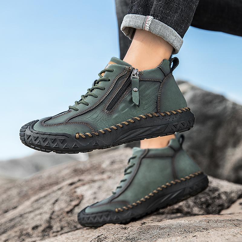 39-48 Men's Casual Shoes Breathable Mesh Casual Sneakers Boots for Men Mens Leather Boots Men's Genuine Leather Moccasins