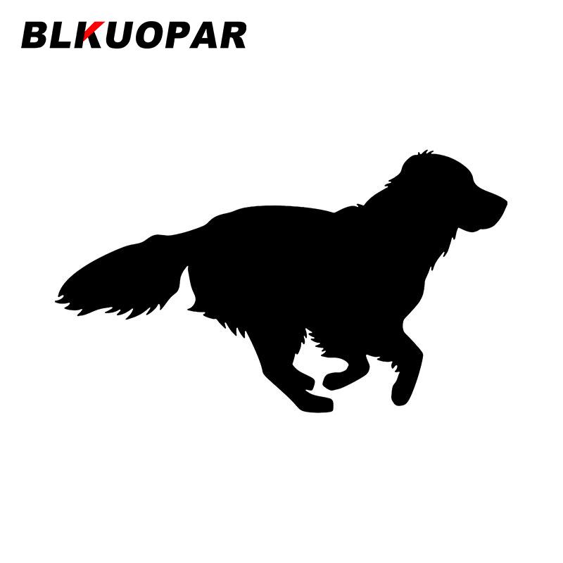 BLKUOPAR Golden Retriever Dog Silhouette Car Stickers Cute Animal Decal Sunscreen Die Cut Windshield Laptop Car Goods