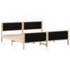 Bed Frame Black 200 x 200 cm Solid Pine Wood