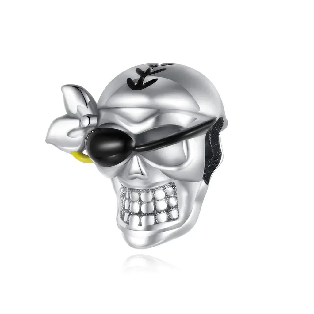 Halloween Copper Skull Charm Luminous Pumpkin Ghost Clown Bead Pendant Ring Necklace Bracelet Diy Jewelry Gift