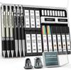 Set de 25 de creioane mecanice cu toc, Materiale artistice cu creion metalic 0,5, 0,7, 0,9 mm și 3 buc. 2 mm (HB 2H 2B 4B Color) & 432 Strugure