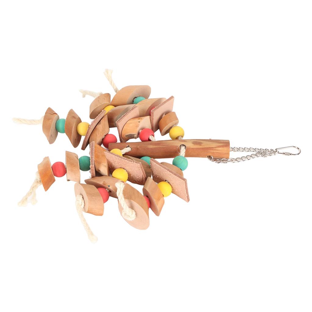 Bird Chew Toy Colorful Beak   Grinding Wood Blocks   Hanging Cage Toy for Small Bird Cockatiel Lovebird Budgie