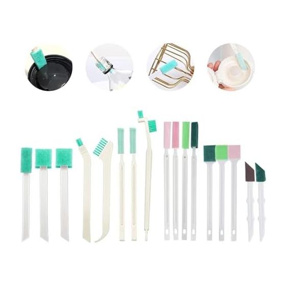Gap cleaning goods, gap brush, groove brush, 17-piece set, window cleaning, cleaning brush, dust removal, groove, corner, water bottle, air