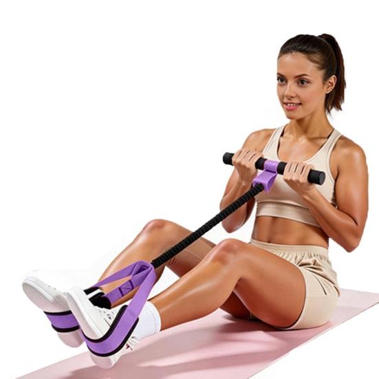 Pedal Resistance Band with Handle Yoga Sit-up Exerciser Pull Rope Men Women Abdomen Waist Arm Leg Core Training Workout Equipment