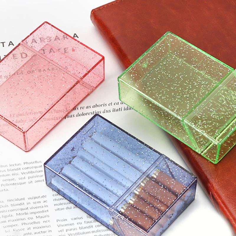 Aufbewahrungsbox für Fotokarten, Ins, transparente Blingbling-Box, Behälter, Idol, Kpop-Alben, Foto-Aufbewahrungsbox, Zigarettenetui
