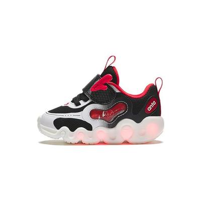 Kids Comfortable Shock Absorbing Wear Resistant Low Top Walking Shoes Baby Shoes Black White Red 312410013-1