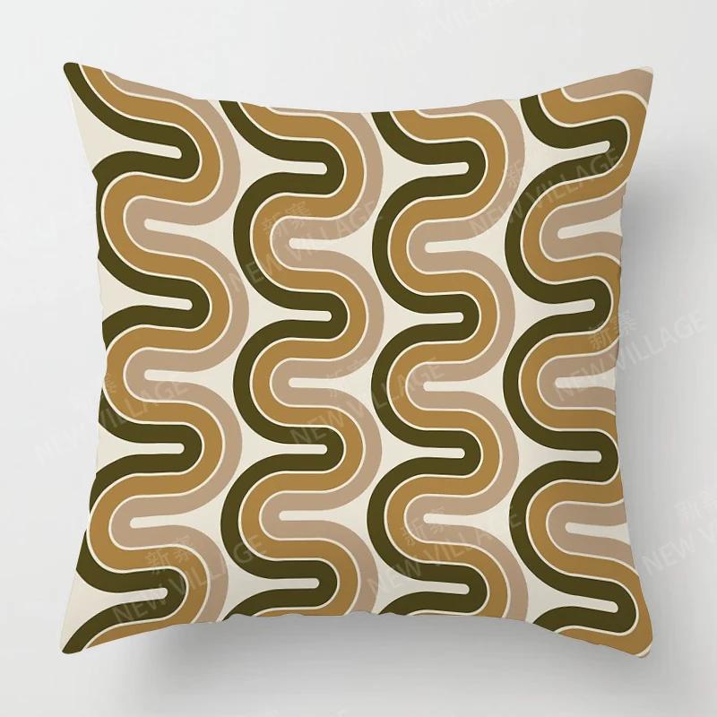 Nordic Fall Home Decor Autumn Throw Pillow Case Sofa Cushion Cover Modern 45X45Cm 45*45 50X50 60X60Cm 40*40 40X40 Geometry 60*60