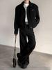 Men's High-End Short Baseball Jacket with Padded Shoulders - 2024 Spring/Autumn Collection