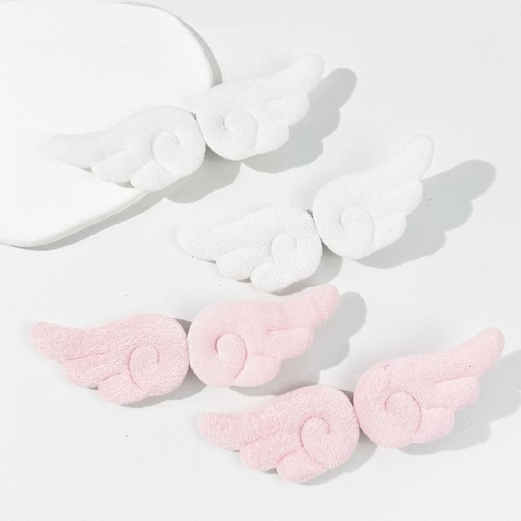 Angel Wing Hair Clip for Female Girl Plush Hairclip 2000s Anime Hair Barrettes Side Clip Daily Wear Side Pin Hair Decors