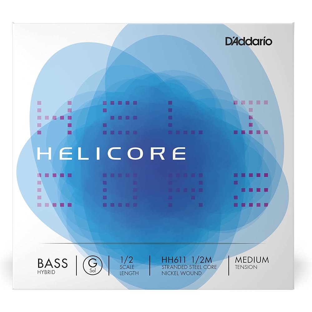D'Addario Daddario Rose String for Wood Bass (Double Bass) Helicore Hybrid G-String HH611 1/2M Me...