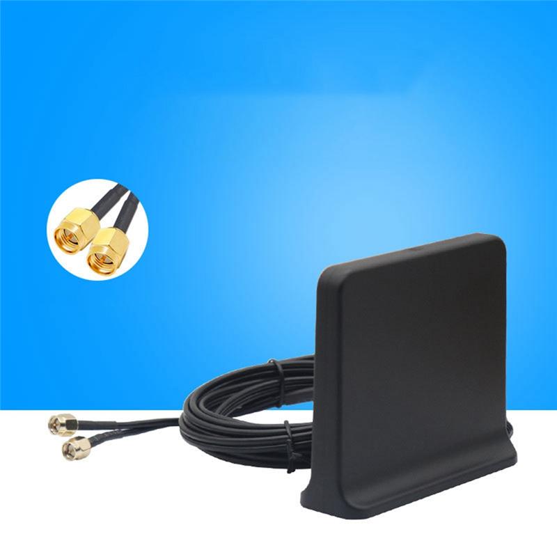 AA58 Signal Boost 5G 4G LTE 3G GSM Mimo Aerial High Gain 12Dbi 600-6000Mhz External Omni WiFi Antenna(Black with Ts9 Adapter)