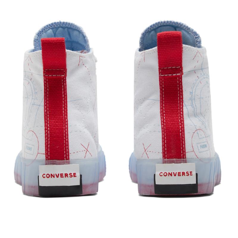 Converse Untitled Trendy Versatile High-Top Canvas Shoes Unisex White