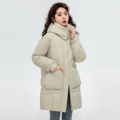 Neue Winter-Daunen-Baumwolljacke für Mütter mittleren Alters und ältere Frauen, modische, verdickte Baumwolljacke in mittlerer Länge für Damen