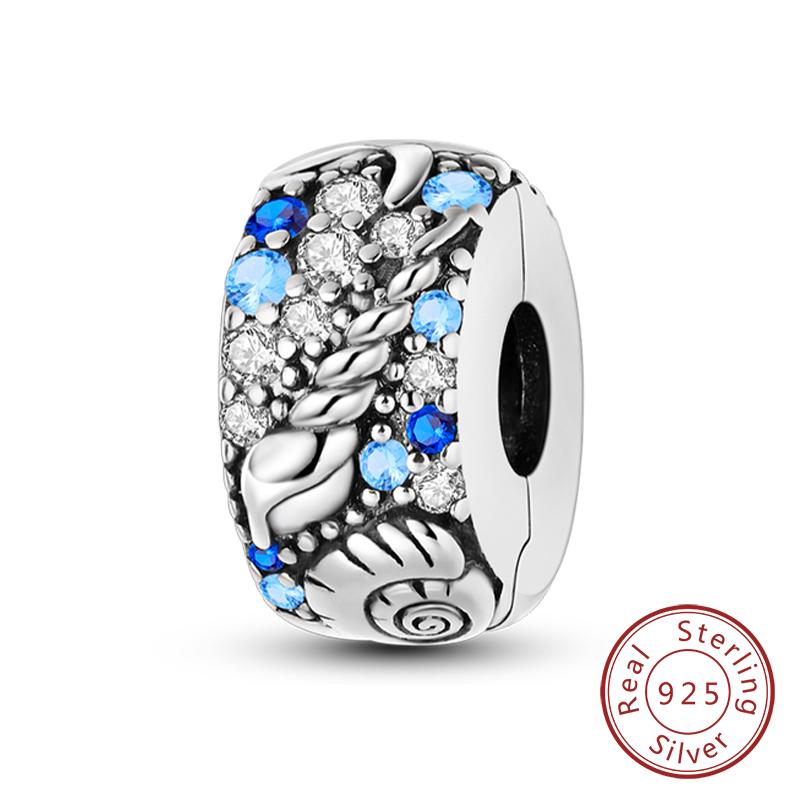 Copper Charms Beads Love Heart Lucky Stars Plane Blue Zircon Charms Pendants Fit Bracelet Charm Women Jewelry