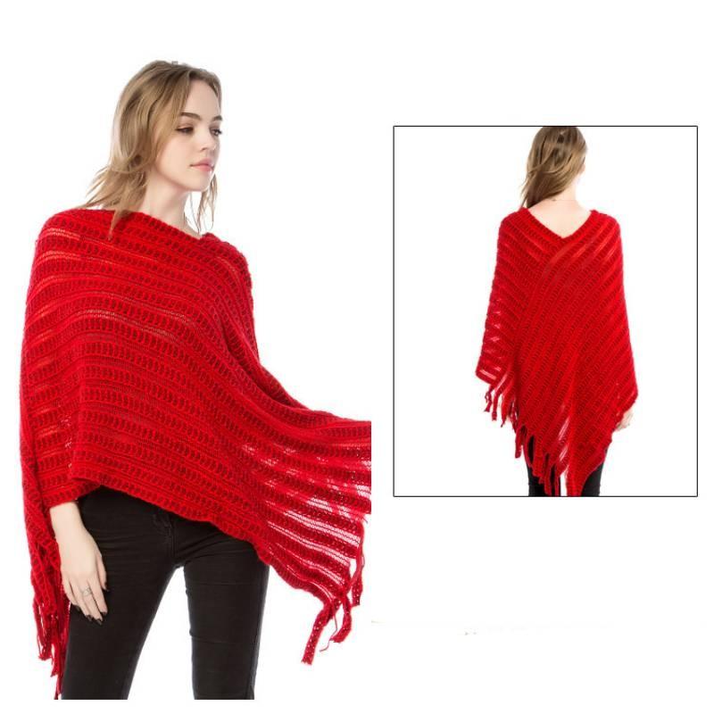 Stylish Winter Scarf And Poncho Versatile Knit Wrap For Women In Cozy Colors