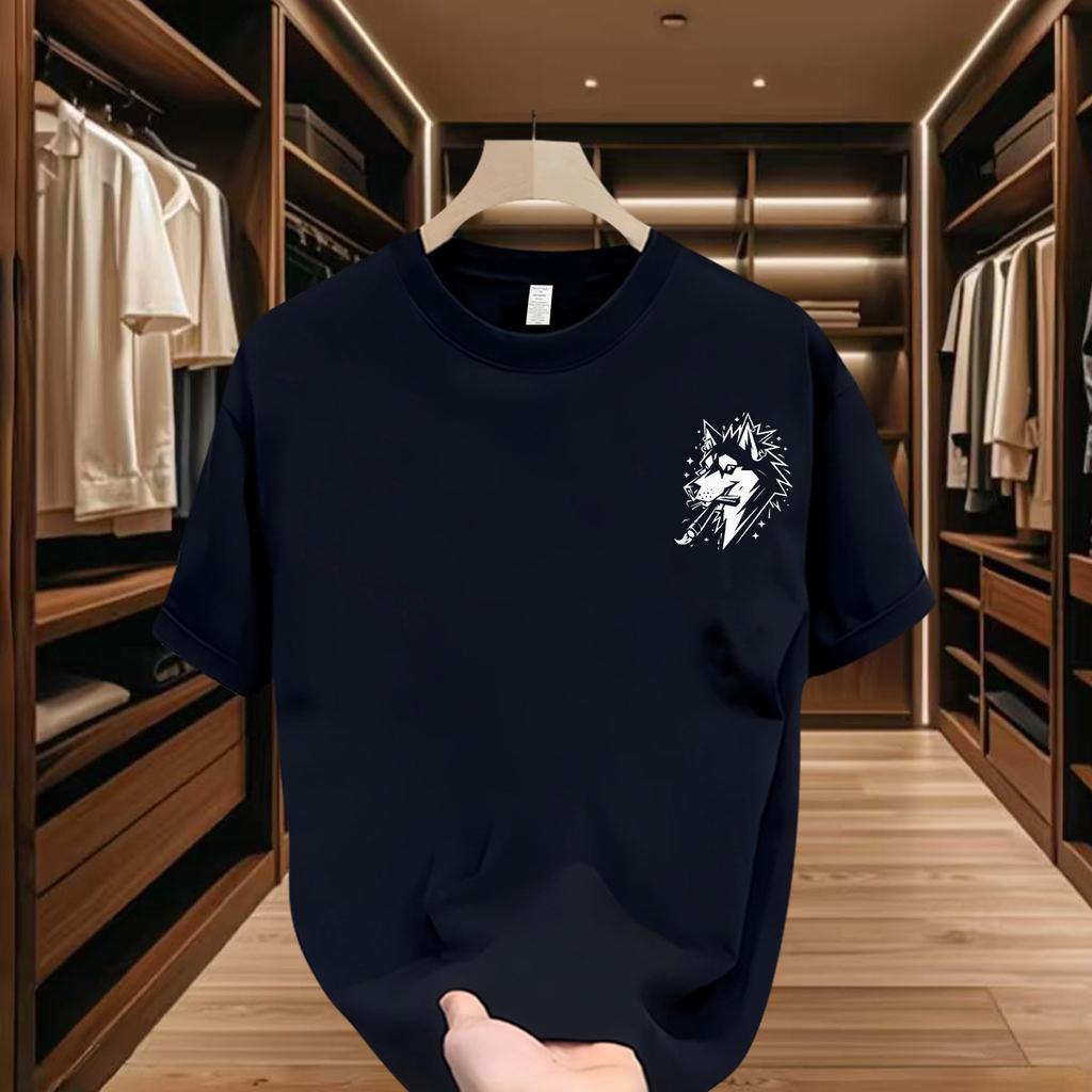 Cross-Border Exclusive Explosive Goods, Good Goods 100% Pure Cotton High-End Short-Sleeved Fashion Casual Versatile Loose T-Shirt Tide