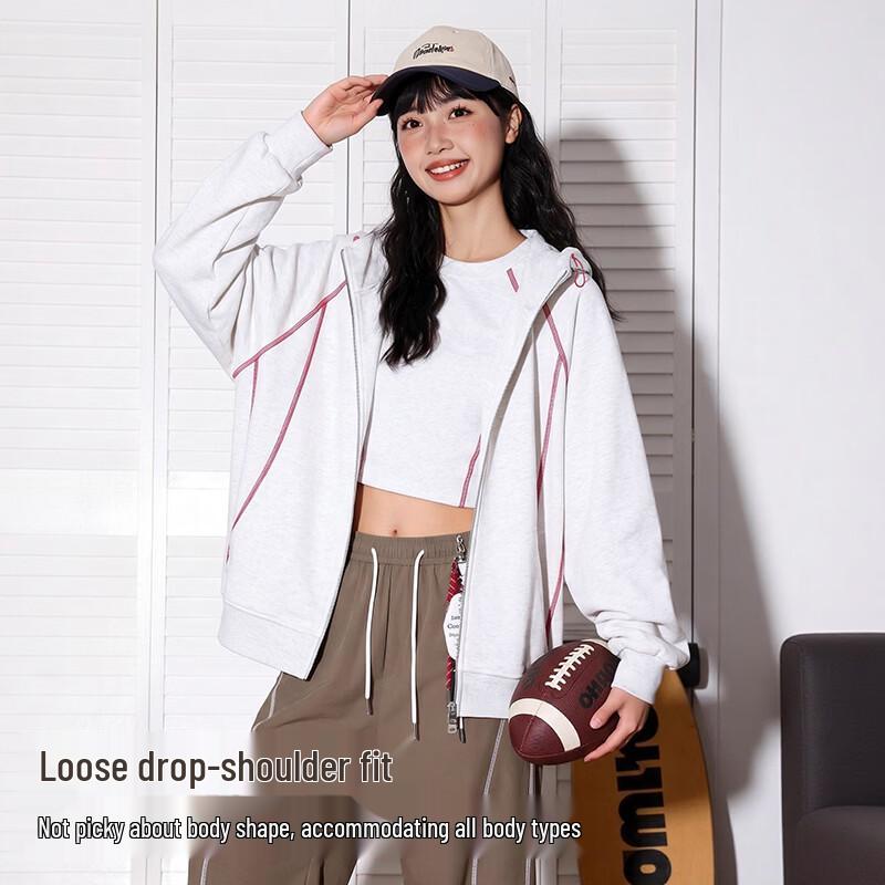 TonLion Women's Hooded Sweatshirt Jacket