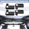 4pcs Hardtop Roof Removal Switch Handle Cover for Jeep Wrangler 2007-2017 Black