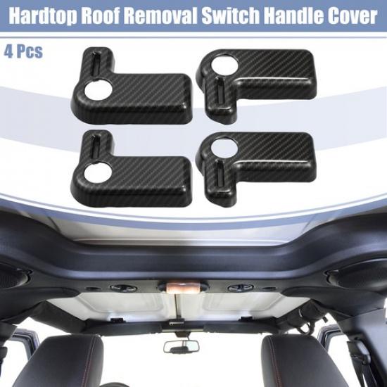 

4pcs Hardtop Roof Removal Switch Handle Cover for Jeep Wrangler 2007-2017 Black