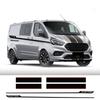 T46Pcs/Lot Car Hood Side Rear Door Stickers For Transit Tourneo Custom Camper Van Sport Vinyl Decals Tuning Auto Accessories
