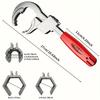 Damaly,Large 80mm Adjustable Wrench with Chrome-Plated Aluminum Alloy & ABS Handle, Fast Delivery Manual Tool for Kitchen