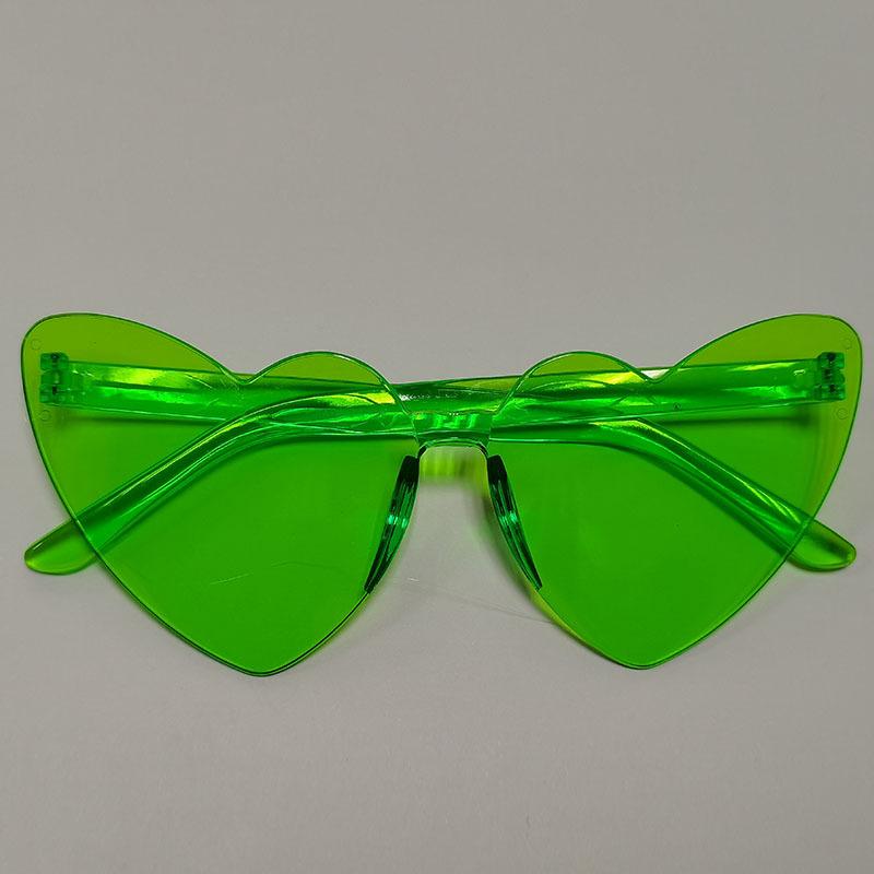 Thin peach heart sunglasses love sunglasses jelly color rimless heart type one-piece glasses candy color eyes