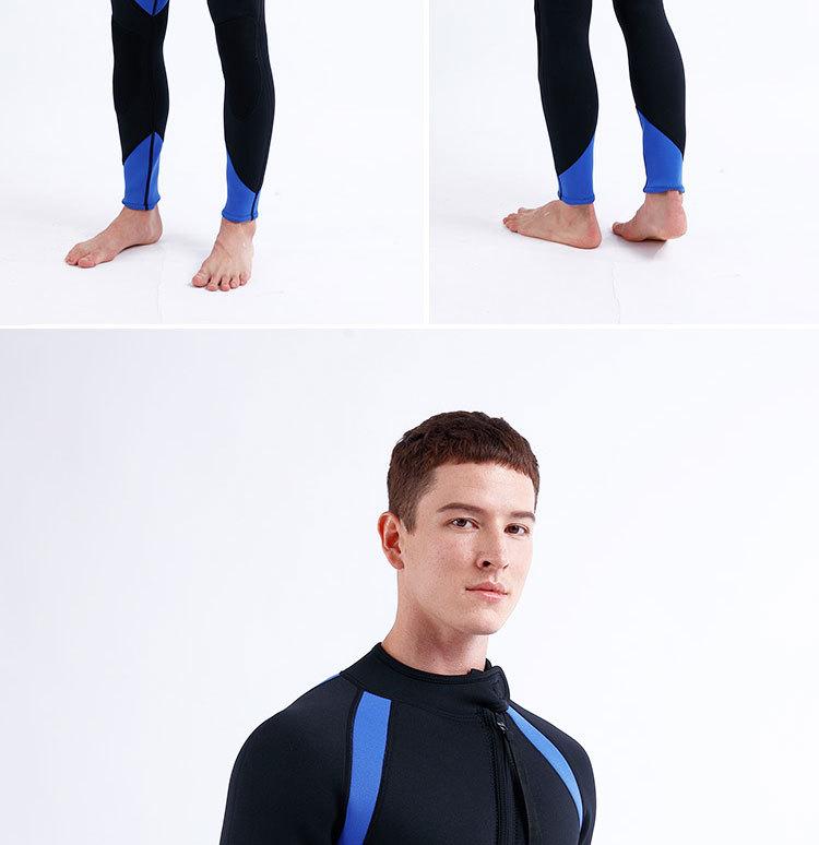 3mm Front Zipper One-Piece Wetsuit for Diving, Surfing & Swimming - Cold Protection Warm Suit