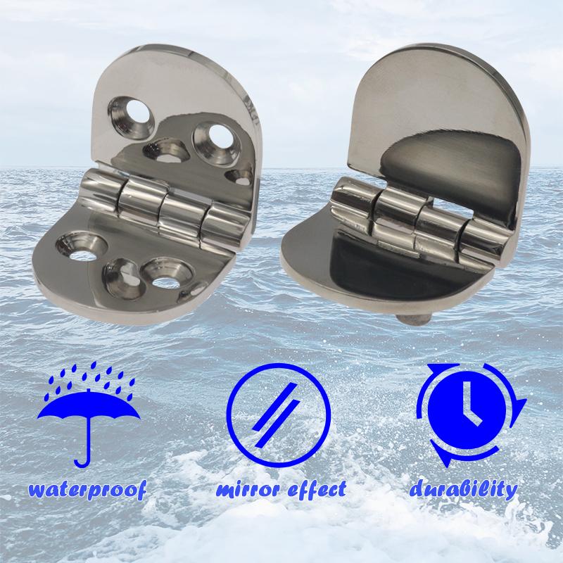 2Pcs 316 Stainless Steel Marine Boat Hinges Heavy Duty Hatch Casting Hinge For Cabinet Doors Windows Butt Hinge Door Hinges