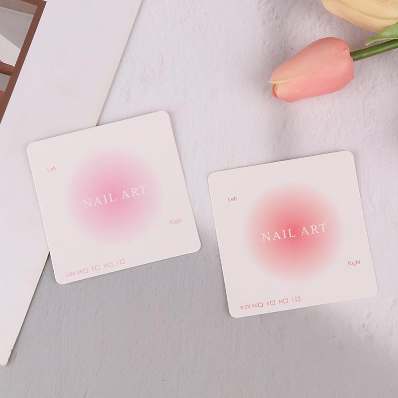 100Pcs Press-On Nail Packaging Display Handmade False Nail Design Swatch Show Card Manicure Sample Display
