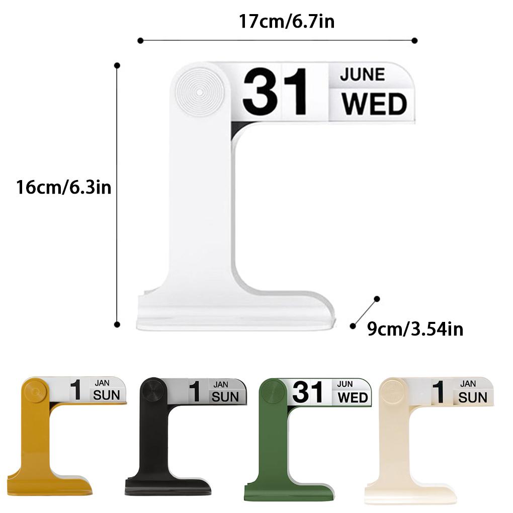 ABS Living Room Calendar Small Ornament Impact Resistant . Creative Desktop Ornament Desk Calendar Milk white