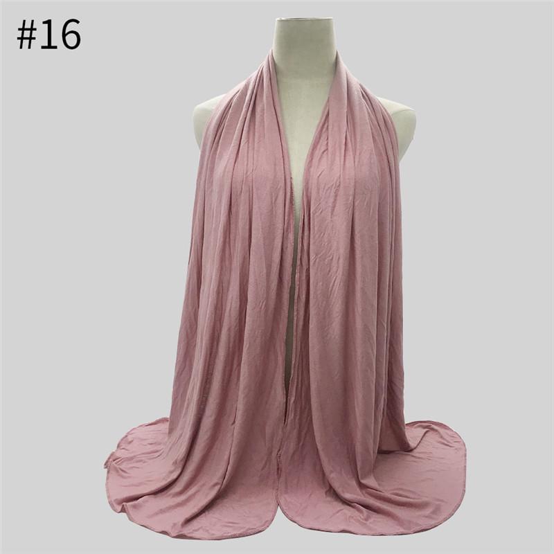 170X60Cm Modal Cotton Jersey Hijab Scarf Ramadan Long Muslim Shawl Plain Soft Turban Wraps For Women Africa Headband