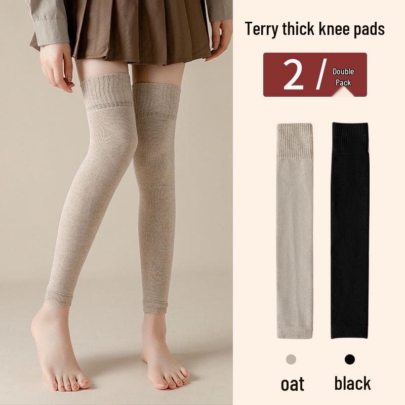 

Жіночі наддовгі шкарпетки до коліна на флісовій підкладці з гетрами для захисту від зимового холоду Large (90-140 Jin)