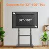 32-100 Inch Tall TV Cart Mobile Floor TV Stand Adjustable Height