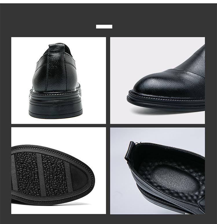 Men's Small Size Leather Shoes - British Casual, Formal, Versatile for Business, Wedding, and Groom.