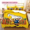 Pippi Book Pattern Bedding Home Decoration Birthday Gift ( 1 duvet cover + 2 pillowcase, without core),fan merchandise.