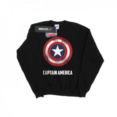 Girls Captain America Shield Text Sweatshirt