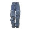 STREETRICH Fashion Detachable Buckle Irregular Jeans For Women High Waist Denim Pants Female Trendy