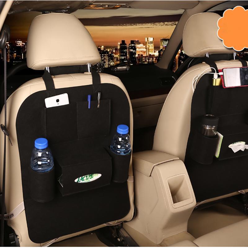Car Rear Seat Organizer With Fabric Storage Bag For Children Car Interior Accessories
